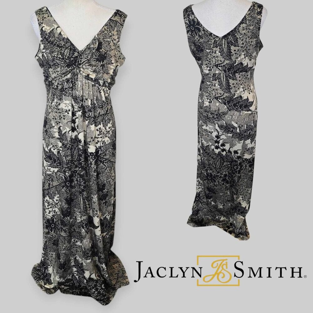 Jaclyn Smith Maxi Long Dress V Neck Sleeveless Pull Over Womens Plus Size XXL